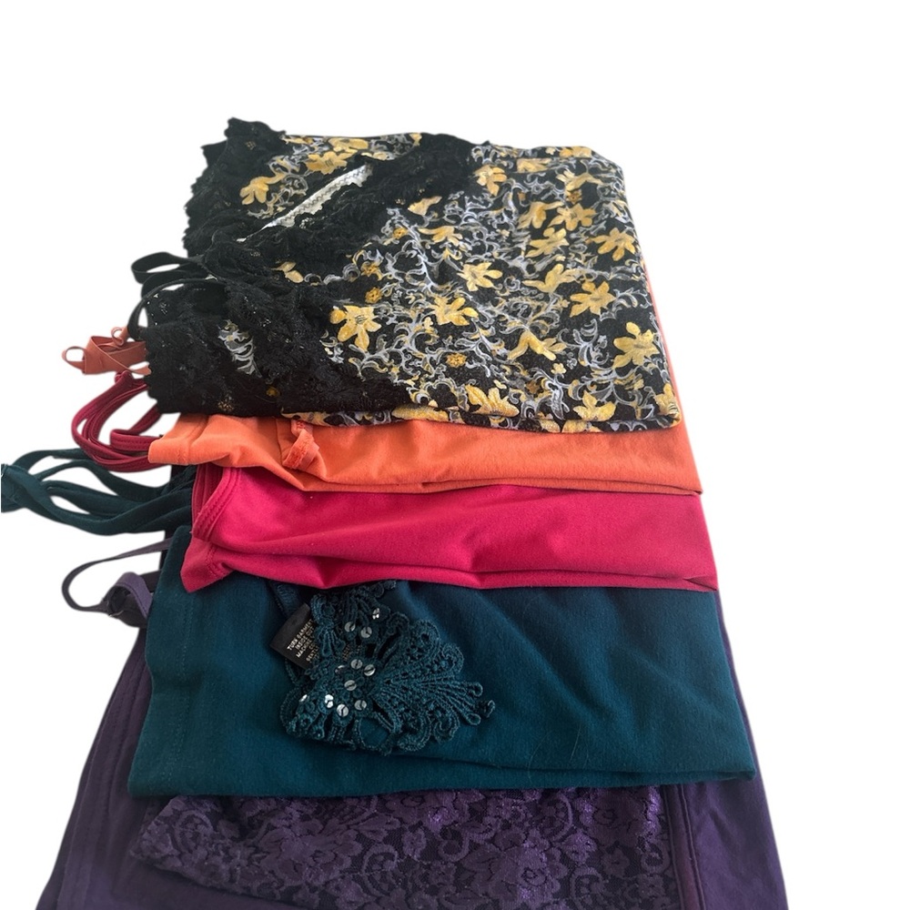 Lane Bryant Camisoles - Black, Yellow, Orange, Teal, Purple